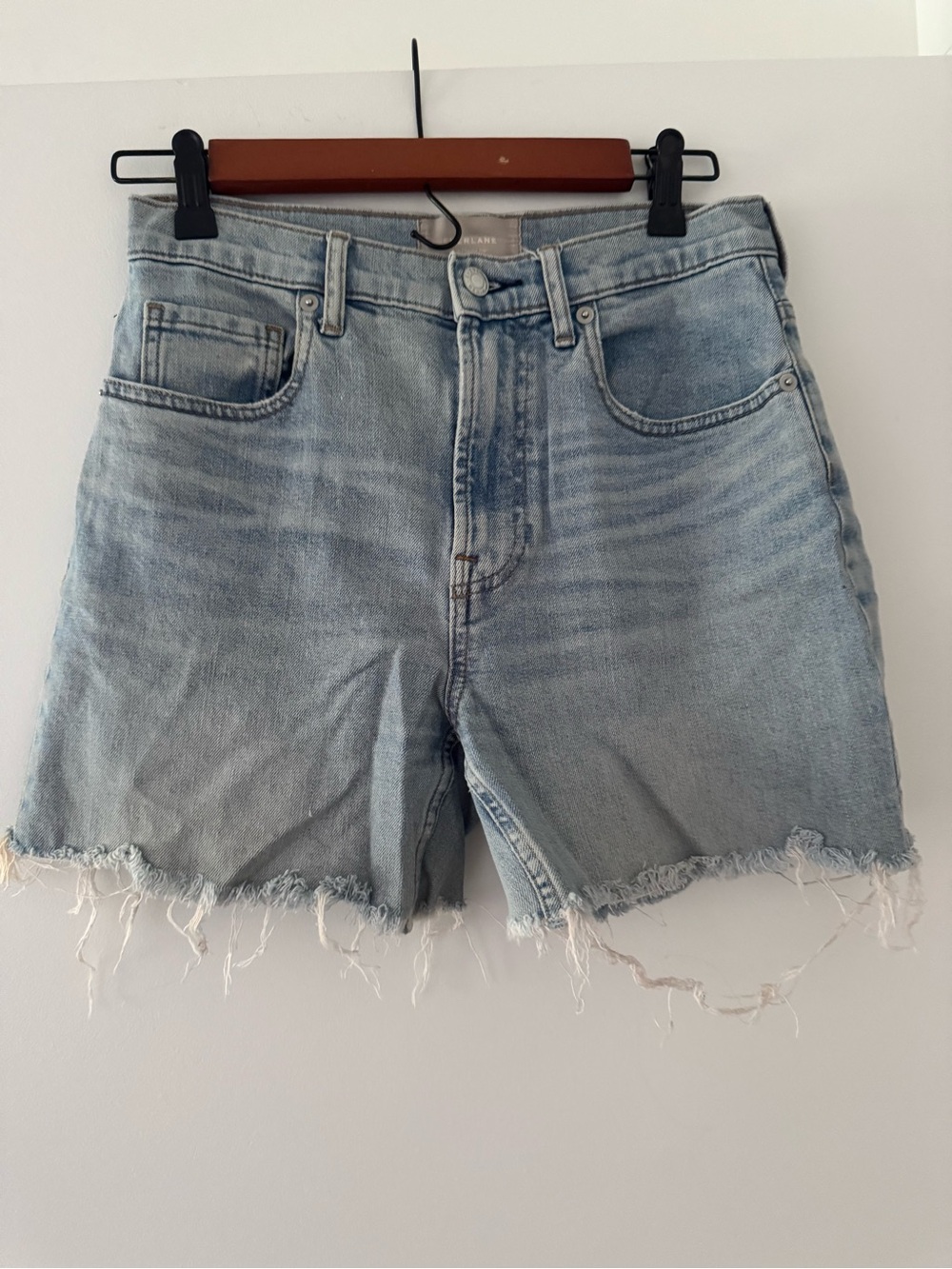 Everlane Light Wash Cut-Off Denim Shorts - Women